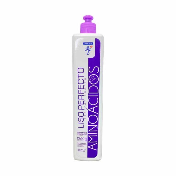 Mye Cosméticos Liso Perfecto Aminoácidos Shampoo paso 1