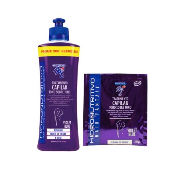 Cosméticos MyE Tratamiento Tono-Sobre Tono Castaños Violet Blue