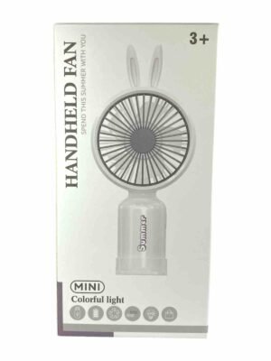 Handheld Fan 933-158 D – Ventilador Portátil con Luz LED Colorida y Carga USB-C